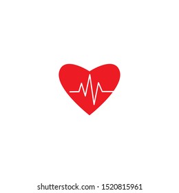 Pulse line ilustration vector template