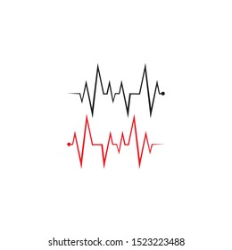 PULSE LINE ILUSTRATION VECTOR TEMPLATE