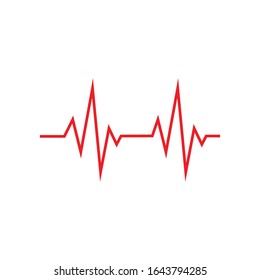 Pulse line ilustration vector template