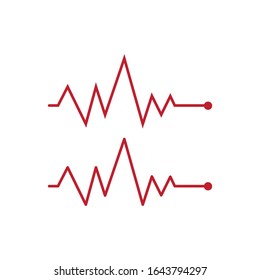 Pulse line ilustration vector template