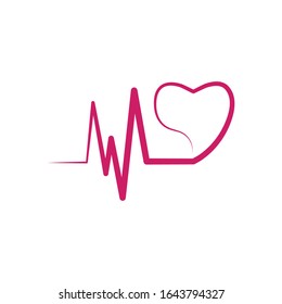 Pulse line ilustration vector template
