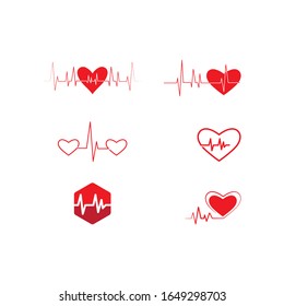 Pulse line ilustration vector template