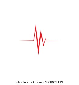 Pulse line ilustration vector template