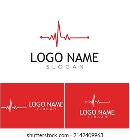 Pulse line ilustration vector template