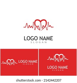 Pulse line ilustration vector template
