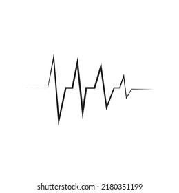 Pulse line ilustration vector template