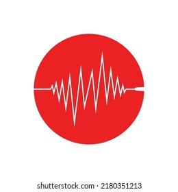 Pulse line ilustration vector template