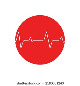 Plantilla vectorial de ilustración de línea de impulso