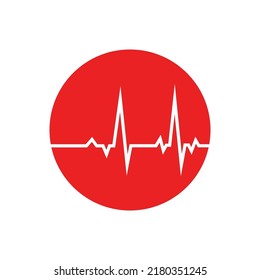 Pulse line ilustration vector template