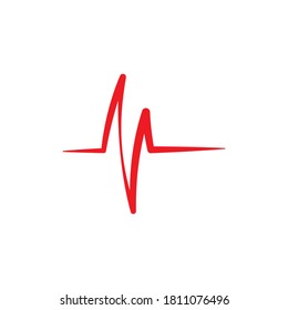 Pulse line logo ilustration vector template