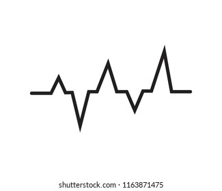 Pulse line logo vector template