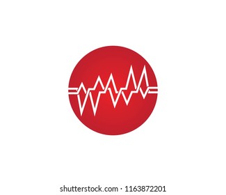 Pulse line logo vector template