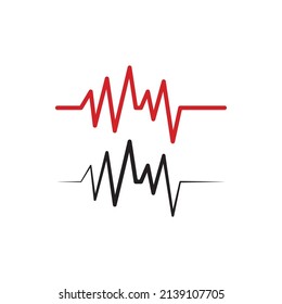 Pulse line or medical wave. Logo design concept vector