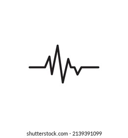 Pulse line or medical wave. Logo design concept vector