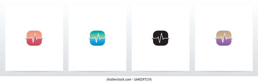 Pulse Line On Letter Logo Design O