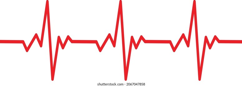 plantilla de línea de impulsos en fondo blanco. señal de línea de latido. símbolo de la línea cardiográfica cardíaca. estilo plano.
