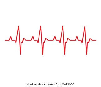 Heart beat monitorea el icono de la línea de pulso para aplicaciones médicas y sitios web.