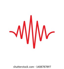 pulse line vector illustration design template