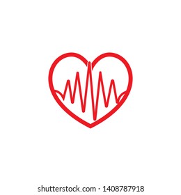 pulse line vector illustration design template