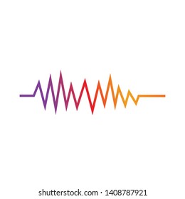 pulse line vector illustration design template