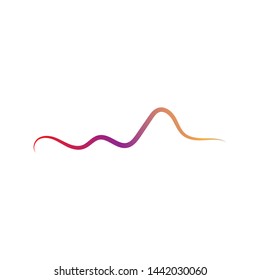 Pulse line waves vector illustration design template