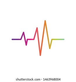 pulse line,equaizer and sound effect ilustration logo vector icon template