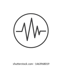 pulse line,equaizer and sound effect ilustration logo vector icon template