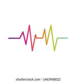 pulse line,equaizer and sound effect ilustration logo vector icon template