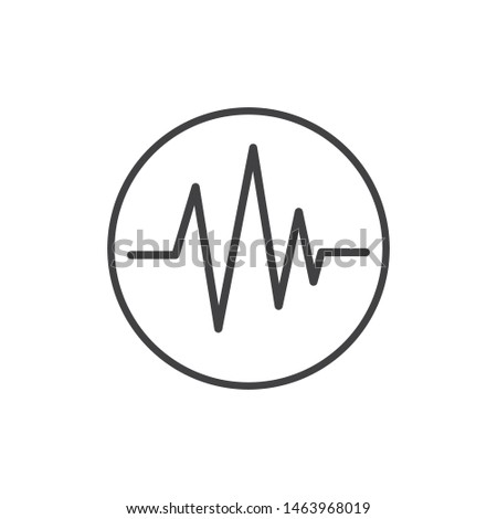 pulse line,equaizer and sound effect ilustration logo vector icon template