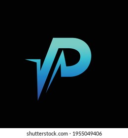 Pulse logo design, letter P concept
