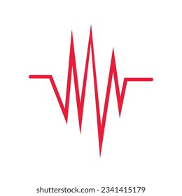 Pulse logo design, vector illustration template
