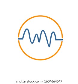 pulse logo design vector template