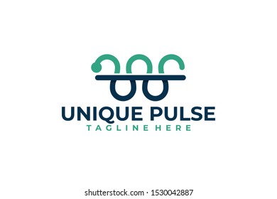 Pulse logo icon vector isolated