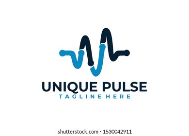 Pulse logo icon vector isolated