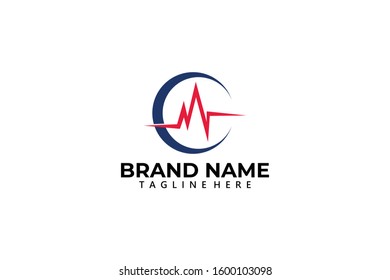 pulse logo icon vector isolated