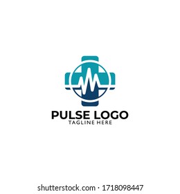 pulse logo icon. vector isolated