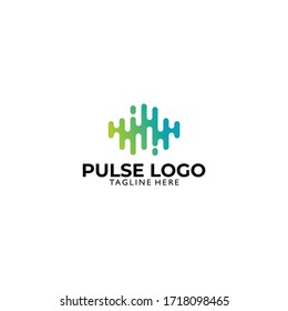 pulse logo icon. vector isolated