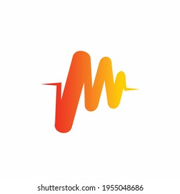 Pulse logo, letter P logo design