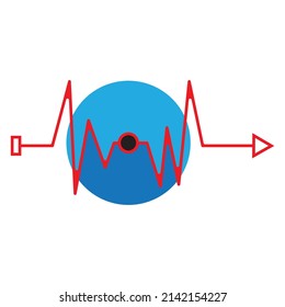 icono de diseño de símbolo de símbolo del vector del logotipo de pulso
