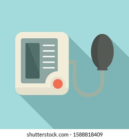 Pulse measurement device icon. Flat illustration of pulse measurement device vector icon for web design