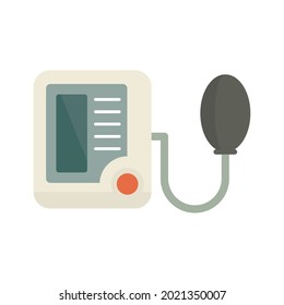 Icono del dispositivo de medición de impulsos. Ilustración plana del icono vectorial del dispositivo de medición del pulso aislado en el fondo blanco
