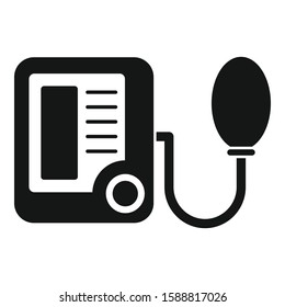 Pulse measurement device icon. Simple illustration of pulse measurement device vector icon for web design isolated on white background