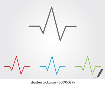 pulse, medicine, icon, vector illustration eps10