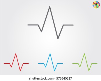 pulse, medicine, icon, vector illustration eps10