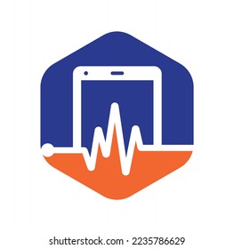 Vector de diseño de la plantilla del logotipo del teléfono móvil.