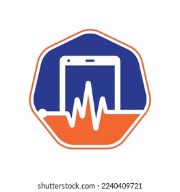 Vector de diseño de la plantilla del logotipo del teléfono móvil.