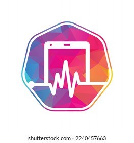 Vector de diseño de la plantilla del logotipo del teléfono móvil.