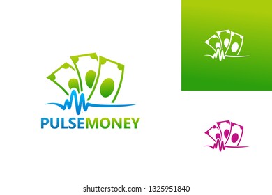 Pulse Money Logo Template Design Vector, Emblem, Design Concept, Creative Symbol, Icon