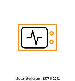 Pulse monitor icon design template