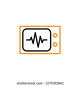 Pulse monitor icon design template